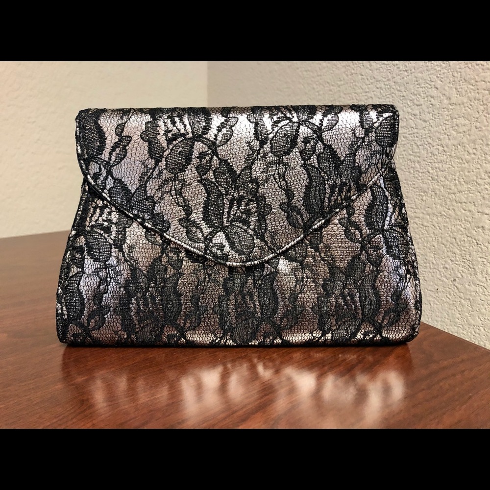 New!! Neiman Marcus Lace & Satin purse with strap